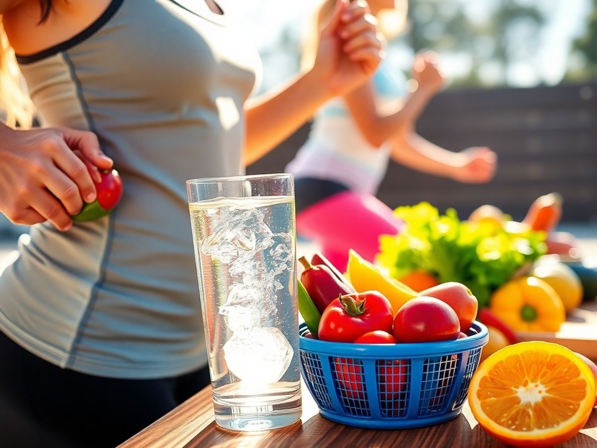 Persoană activă bucurându-se de o alimentație sănătoasă.