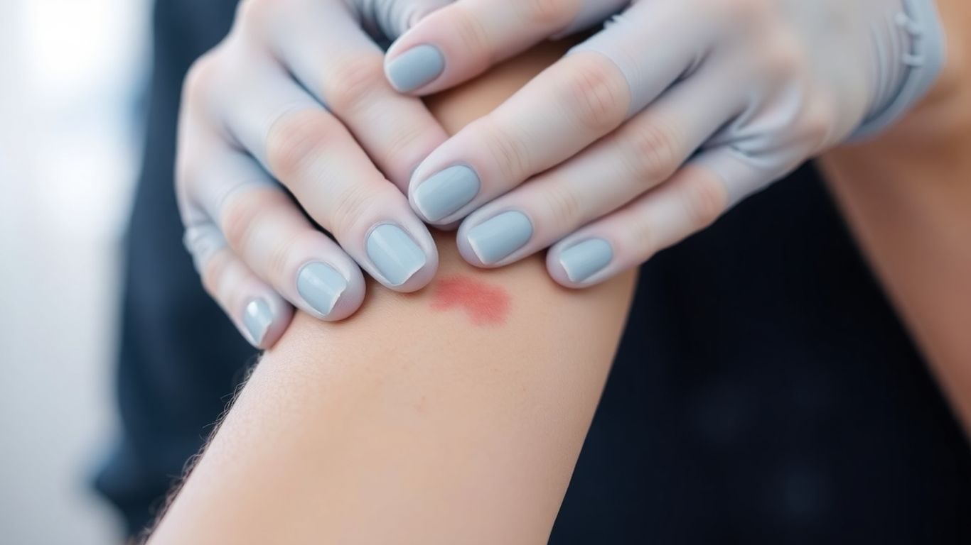 Persoană aplicând compresă rece pe o arsură minoră.