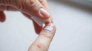 Aplicarea unui pansament pe o tăietură minoră.